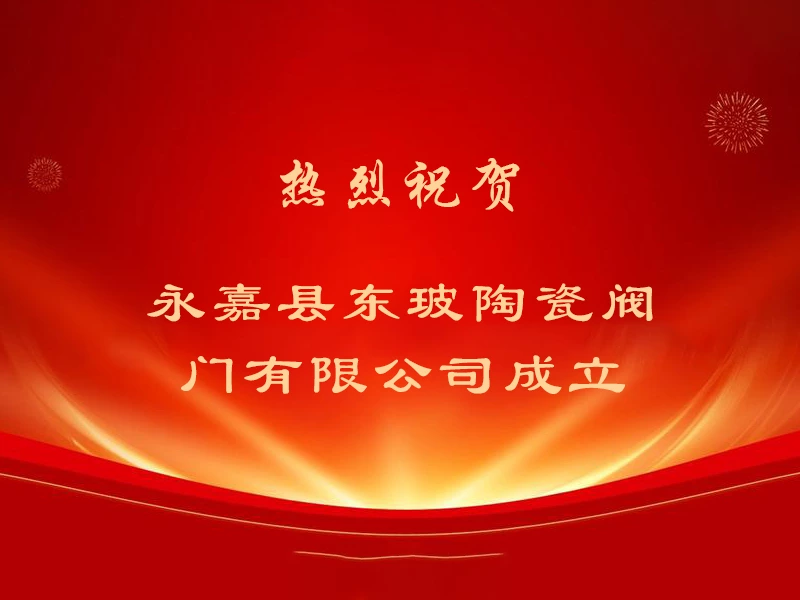 2010年：成立永嘉县东玻陶瓷阀门有限公司